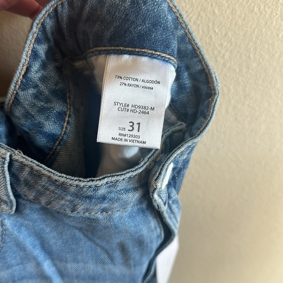 Hidden Khalia Wide Leg Jean Medium Wash Destroyed Knee Womens Size 31 - Picture 13 of 15